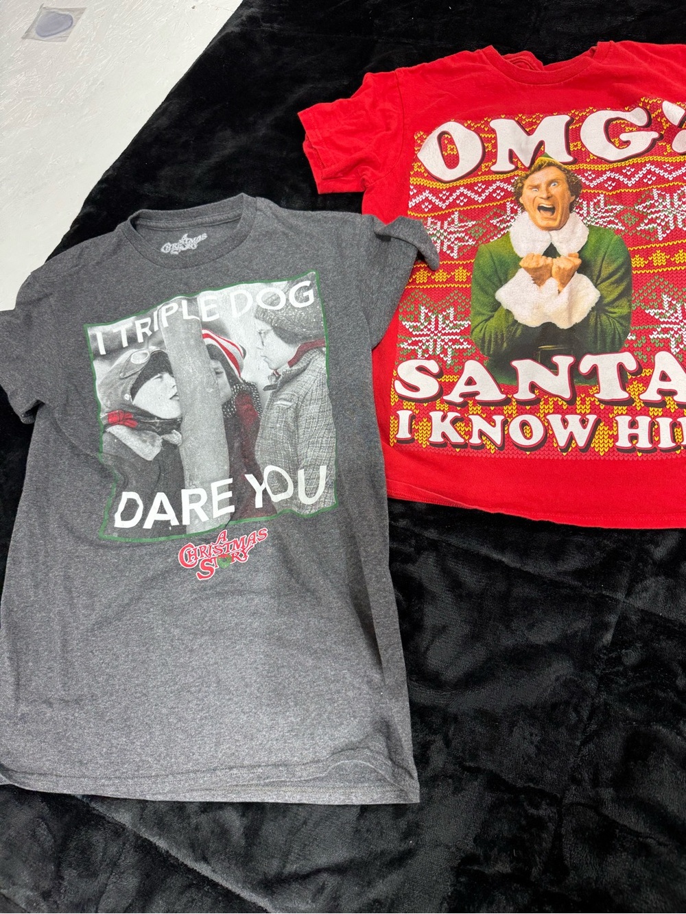 Christmas Story Gray 'Triple Dog Dare You' Graphic Tee - Unbranded